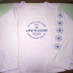 Life is Good crusher xxxl purple long sleeve